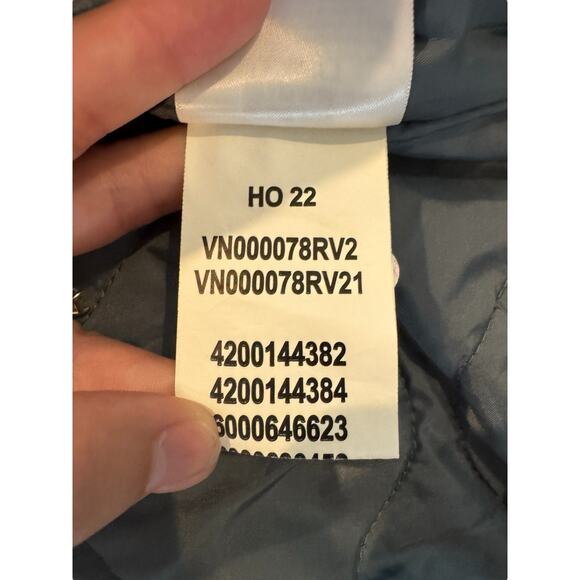 Vans Quilted Bomber Jacket Men XL Gray Blue Corduroy Full Zip Padded Lined HO22 - Picture 9 of 10